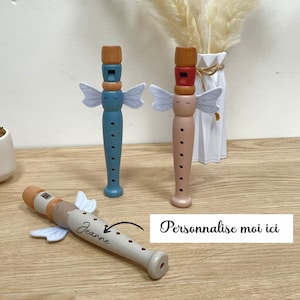 Flauta de madera para niños - Instrumento musical personalizado con nombre