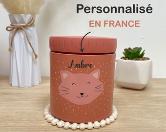 Personalized children's snack box with fun animals, school snack box, meal box