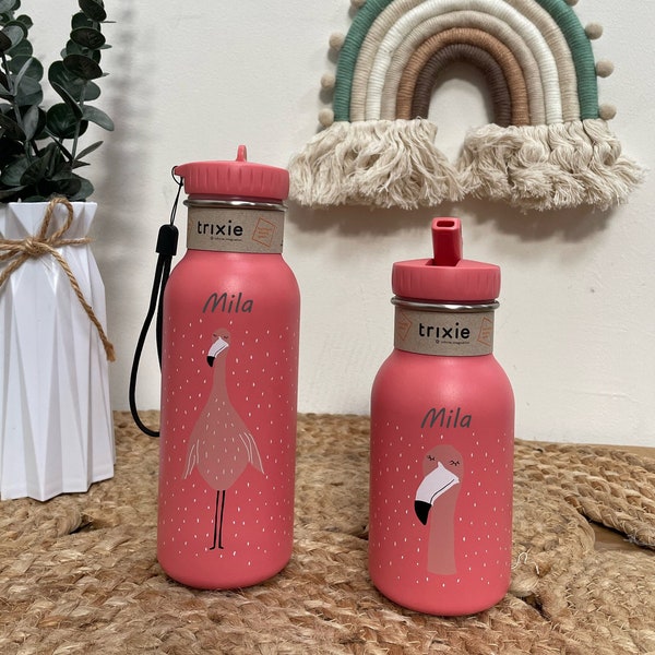 Gourde Flamant rose 350ml/500ml en Acier Inoxydable Trixie