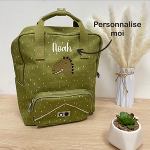 Personalized A4 children's school bag with dinosaur name, back-to-school bag, children's school backpack, animal school bag
