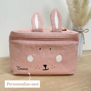 Sac pique nique enfant personnalisé repas prénom école animaux trixie boite à gouter, sac repas école