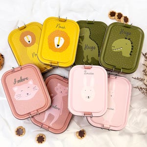Personalized lunch box for children - nursery and primary school snack box, children&#39;s school meal box with first name, trixie lunch box, children&#39;s gift