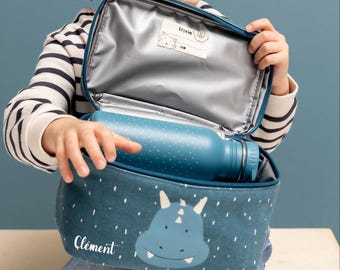 Lancheira infantil personalizada para escola, lancheira escolar com tema de animais Trixie, lancheira infantil com nome, lancheira escolar com nome, lancheira para passeio escolar