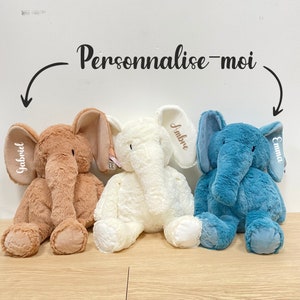 Personalized Elephant Plush - personalized children's plush toy with first name, children's birthday gift, baby gift, personalized children's gift