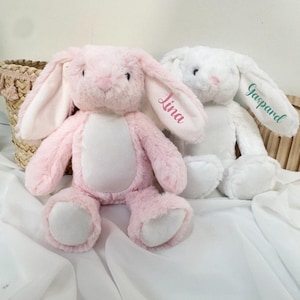 Personalized Rabbit Plush - Personalized Child Plush with Name, Rabbit Soft Toy Birth Gift, Child Birthday Gift