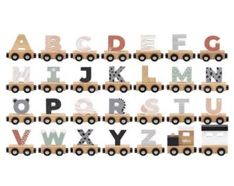 Trenino con lettere personalizzabili, nome del bambino nome del