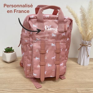 Personalized children's backpack first name Dinosaur for school, school outings... customizable with name