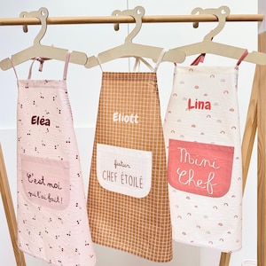 Personalisierte Kinderschürze, Kinderküchenschürze, Kinderschürze mit Vornamen, Kindergeburtstagsgeschenk