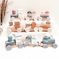 Personalized wooden train, baby gift, engraved wooden train, birth gift, toy for 18-month-olds, baby toy, personalized gift product logo