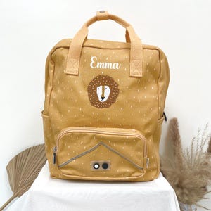 Personalized A4 children&#39;s school bag with first name, back-to-school bag, children&#39;s school backpack, animal school bag, children&#39;s lion backpack, first name bag