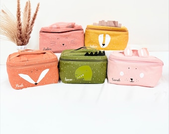Sac isotherme enfant personnalisé école, goûter école animaux trixie, lunch bag enfant prénom,sac repas nom école, sac repas sortie scolaire