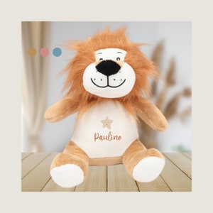 Personalized lion plush with name and star, children&#39;s gift with name, personalized children&#39;s plush, children&#39;s lion plush, baby plush gift