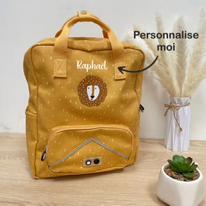 Sac école enfant A4 personnalisé prénom, sac rentrée scolaire, sac à dos école enfant, cartable animaux