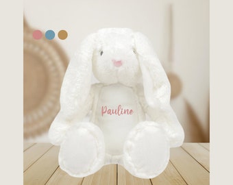 Peluche doudou Lapin personnalisé prénom