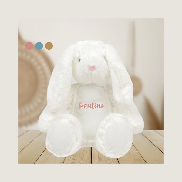 Peluche doudou Lapin personnalisé prénom