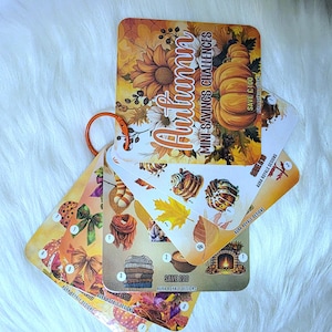 Autumn Mini Savings Challenges | Savings Challenge | Reusable | Blank | Budgeting | Cash Envelope Challenges