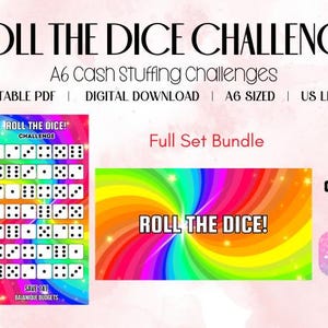 DIGITAL DOWNLOAD Roll the Dice | Savings Challenge | Reusable | Budgeting | Cash Envelope Challenges