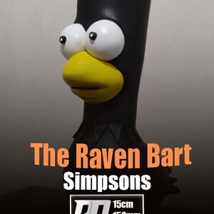 Statua in resina 3D 12k dipinta a mano di Raven Bart