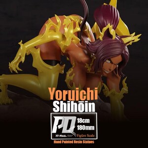 Yoruichi 3D Printed Statue Figüre - 18cm (7 inch) Tall Hand Painted | Designed by PolyBitsArt
