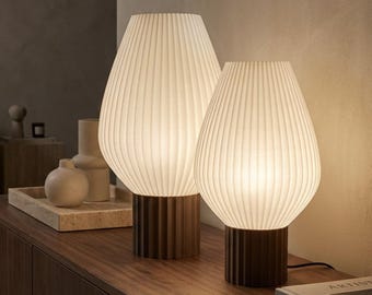 Modern Table Lamp | 3D Printed Ambient Light for Minimalist Interior | Scandi Bedside Lamp – LARMO