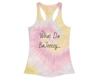 Camiseta sin mangas Tie Dye Racerback, divertida de usar en eventos al aire libre, uso diario, muy colorida, obtén muchos comentarios divertidos sobre tu camiseta sin mangas.