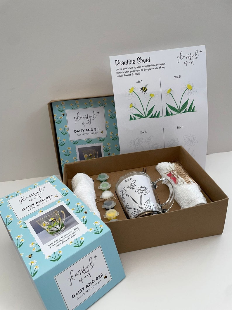 Glass Mug Painting Kit DIY Starter Craft Kit Create Your Very Own Glass