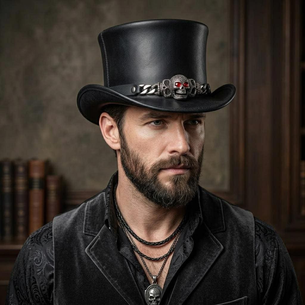 Leather Top Hat Chain - Etsy