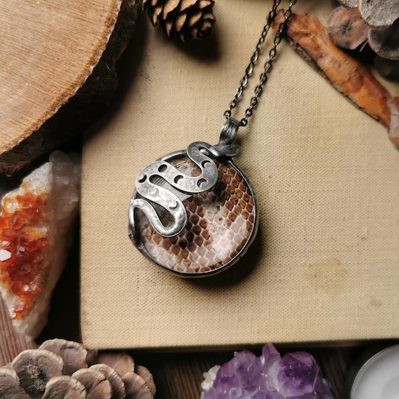 Real Snake Skin Necklace, Nature Inspired Jewelry, Snake Jewelry