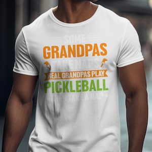 Pickleball grandpa T-Shirt Tee, Funny Grandpa Shirt, Funny Grandchildren Shirt, Golf Sport Player T-Shirt, Gift For Pickleball Dad
