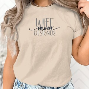 Wife Mom Shirt, Designer T-Shirts, Trendy Tees, Gift for Wife, Mother&#39;s Day Gift, Christmas Gift for Her, Mama Shirt