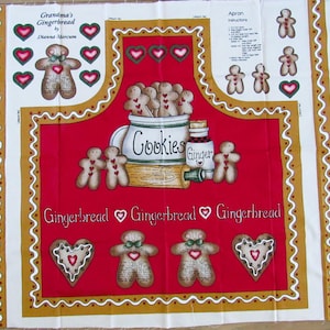 Grandma’s Gingerbread Apron by Dianna Marcum Canvas Panel 45”x36”