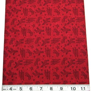 Northern Brights Sue Penn BTY RJR Fabrics Cotton Sew Quilt Craft Tonal Red Moose
