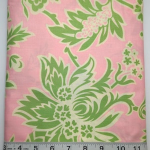 Charm Pink/Green Damask 1yd Amy Butler Free Spirit Cotton Sew Quilt Fabric