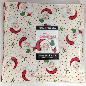 OOP VHTF Swell & Sweet Christmas Layer Cake Urban Chiks Moda Fabric 42pc 10&quot;x10&quot; Squares