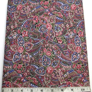 Vintage Peter Pan Paisley/Floral BTY (36&quot;x44&quot;) Cotton Sew Quilt Craft Fabric Pinks/Purples