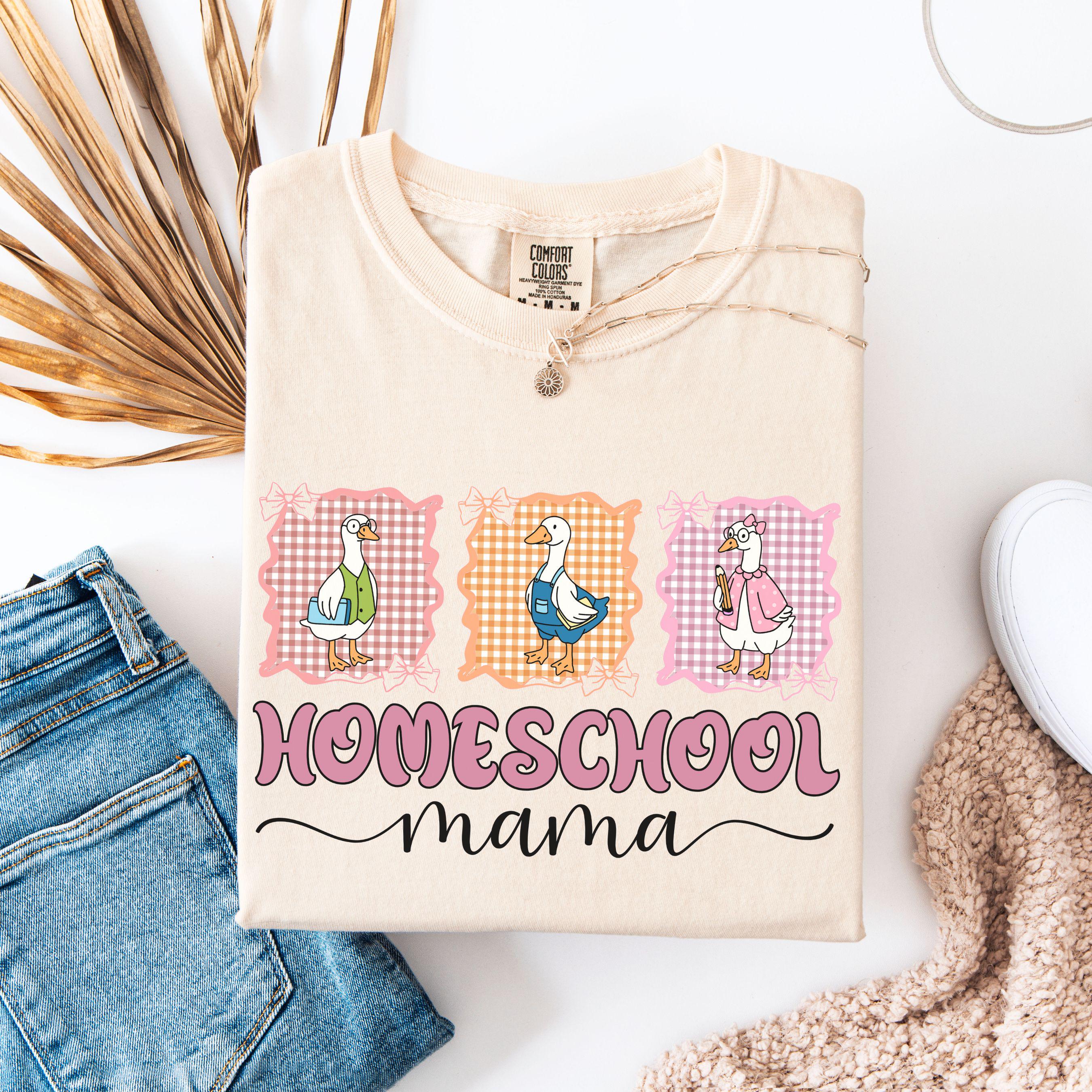 Homeschool Mama Shirt, Homeschool Mom Tee, Christian Mom Shirt, Comfort Colors, Back to School Gift, Mother's Day Shirt, silly goose
