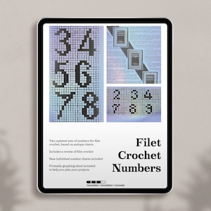 Vintage filet crochet numbers | eBook