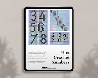 Vintage filet crochet numbers | eBook