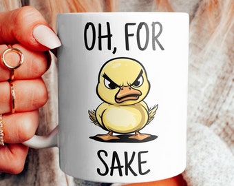 Funny Duck Ceramic Mug: Animal Lover Gift
