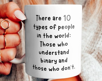 Taza divertida de programador: regalo humorístico de código binario