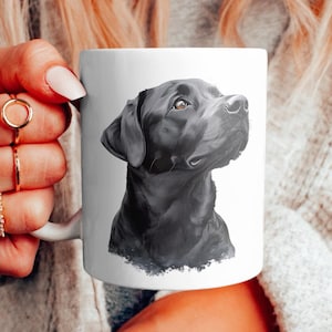 Labrador Retriever Aquarell Becher, Hunde-Liebhaber-Kaffeetasse, Labrador-Teebecher, Tier Haustier-Liebhaber-Geschenk, niedliches Hunde Trinkgefäß, einzigartiges Dekor
