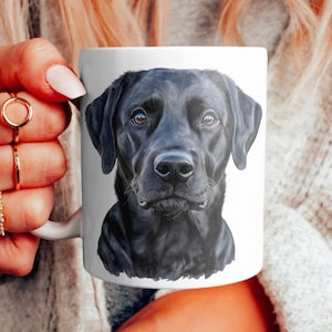 Labrador Retriever Aquarell Becher, Hunde-Liebhaber-Kaffeetasse, Labrador-Teebecher, Tier Haustier-Liebhaber-Geschenk, niedliches Hunde Trinkgefäß, einzigartiges Dekor