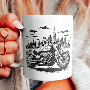 Cartoon Motorrad Becher, Motorrad Becher, süßer Becher, Becher Geschenkidee, trendige Geschenkidee, Biker Geschenk, Biker Becher, Motorrad Geschenk, Biker Geschenkbecher
