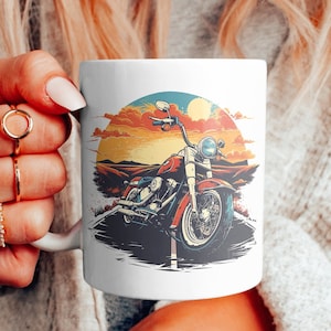 Cartoon Motorrad Becher, Motorrad Becher, süßer Becher, Becher Geschenkidee, trendige Geschenkidee, Biker Geschenk, Biker Becher, Motorrad Geschenk, Biker Geschenkbecher