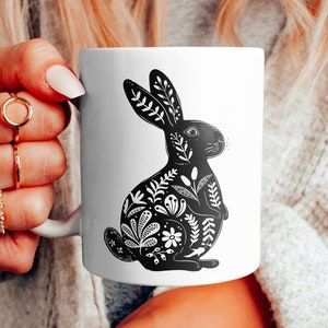 Dunkle Volkskunst Kaninchenbecher, Kaninchenbecher Geschenk, Kaninchenliebhaberbecher, gotischer Becher, Hexereibecher, dunkle Kunstbecher, magische Kunstbecher, Kaninchenliebhabergeschenk,