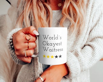 Waitress Coffee Mug, Coffee Cup, Waitress Cup, Cute Mug, Mug Gift Idea, Trendy Gift Idea, Waitress gift, Funny Mug, Waitress