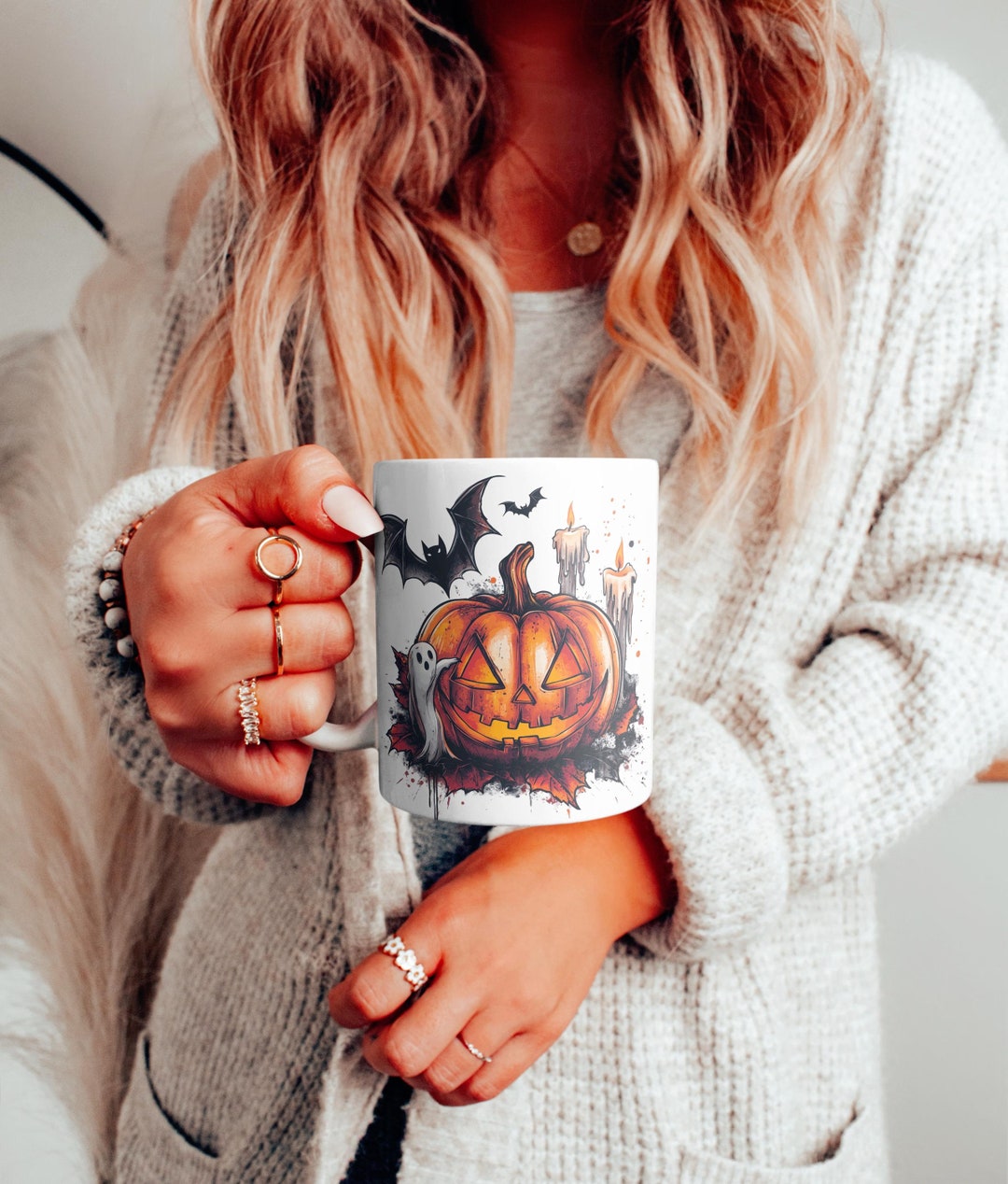 Spooky Jack O Lantern Mug: Halloween Coffee Mug - Etsy