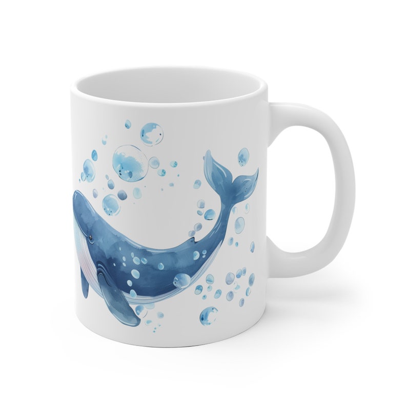 Blue Whale Cartoon Mug: Orca Coated Ceramic Mug image 4