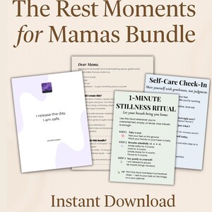 The Rest Moments for Mamas-bundel: digitale bevestigingen, audio en rituelen voor rust
