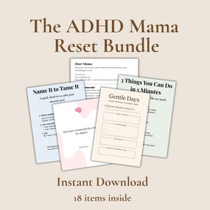 ADHD Mama Reset-bundel: digitale toolkit voor neurodivergente moeders | Zachte structuur, zachte planner, rituele kaarten